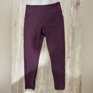 Victoria's Secret High Rise Flow on Point Essential Maroon Leggings